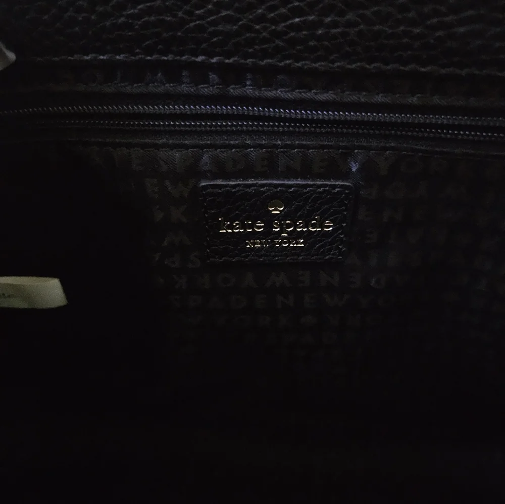 Kate Spade Black Suede Crossbody Bag Silver Studs & Tassel